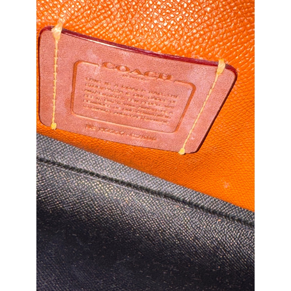Coach Willow Shoulder Bag Colorblock Dark Stone Black Leather C2590 Brass - Picture 7 of 11